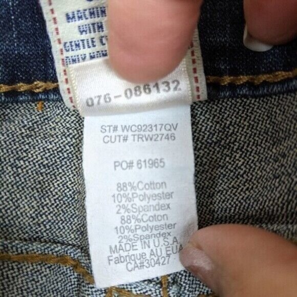 True Religion Jeans Womens 31 Blue Bootcut Boho Hippie Casual Casual prairie - Picture 6 of 6